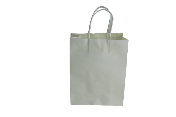 Kraft Paper Bag White 21x11x27cm - Osbro Home