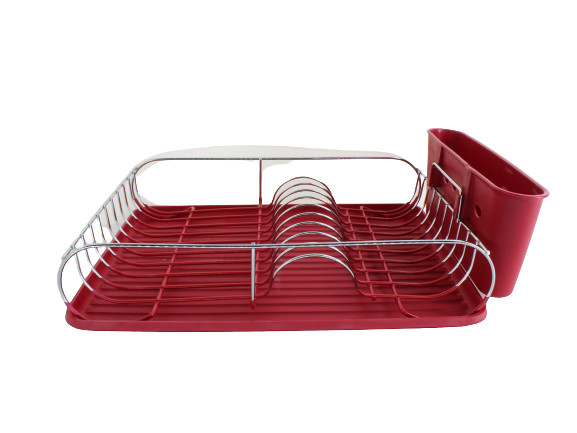 Red Chrome Dish Rack Stainless Steel Osbro Home